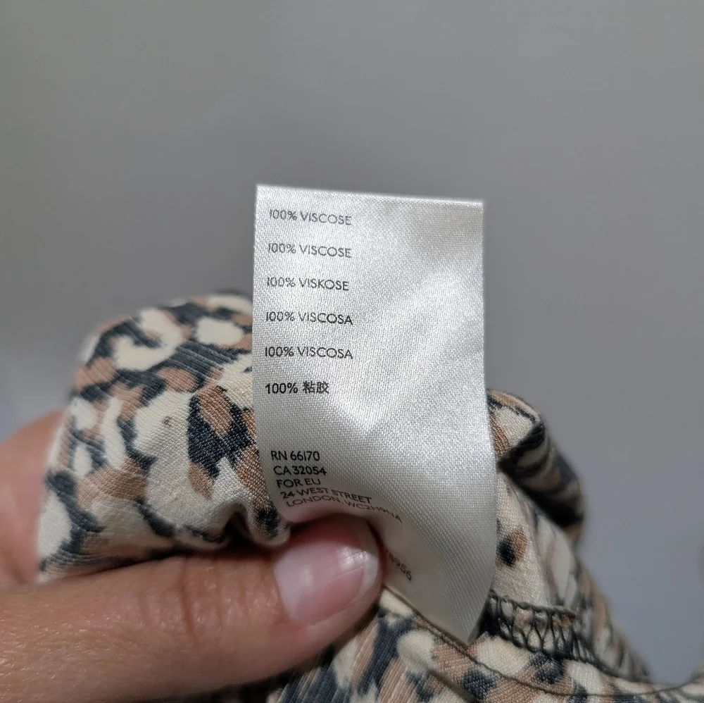 Free People French Quarter Mini Wrap dress cheetah print‎ size L